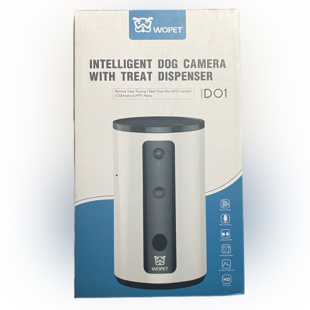 WOPET Dog Camera D01 Plus: 5G WiFi Pet Camera with Treat Tossing NIB